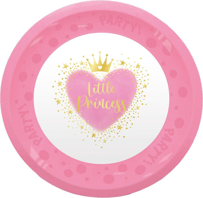Prinsessen Borden Plastic 21cm 4st van Procos koop je bij Partywinkel