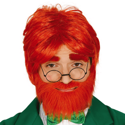 Pruik Baard Rood van Fiestas Guirca koop je bij Partywinkel