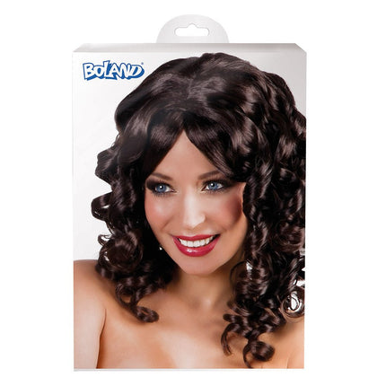 Pruik Lang Haar Krul Zwart van Boland koop je bij Partywinkel