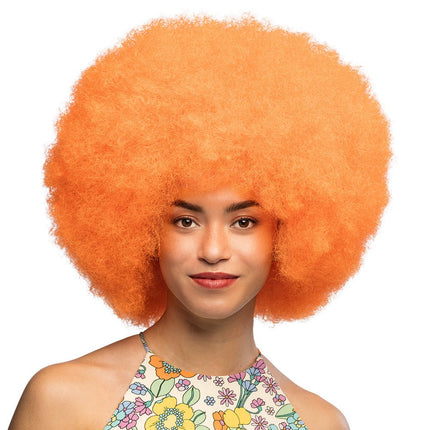Pruik Sugar neonoranje UV van Boland koop je bij Partywinkel