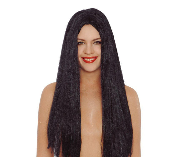 Pruik Zwart Lang Haar van Fiestas Guirca koop je bij Partywinkel