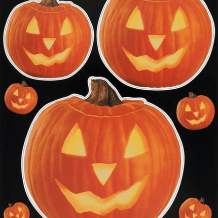 PUMPKIN GLOW WNDOW CLING van Unique koop je bij Partywinkel