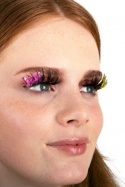 PXP Nep Wimpers Glitter UV Groen/Hotpink Barranquilla van PXP Professional Colours koop je bij Partywinkel