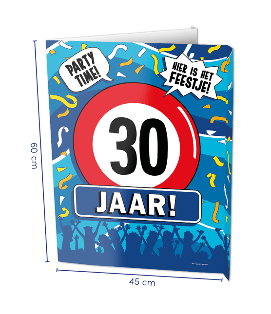 Raambord 30 jaar 60cm van Paper Dreams koop je bij Partywinkel