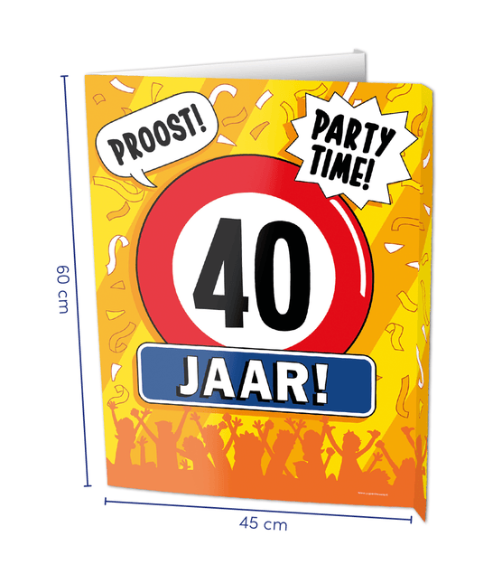 Raambord 40 jaar 60cm van Paper Dreams koop je bij Partywinkel