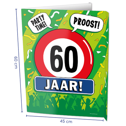 Raambord 60 jaar 60cm van Paper Dreams koop je bij Partywinkel