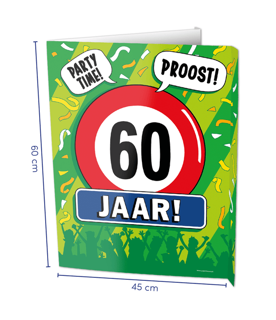 Raambord 60 jaar 60cm van Paper Dreams koop je bij Partywinkel