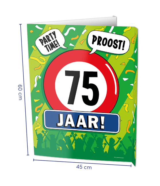 Raambord 75 jaar 60cm van Paper Dreams koop je bij Partywinkel