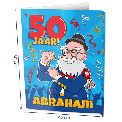 Raambord Abraham 50 jaar 60cm van Paper Dreams koop je bij Partywinkel
