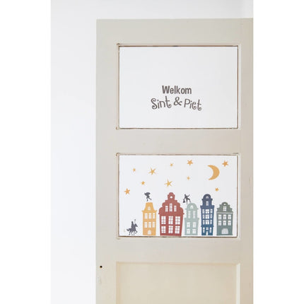 Raamstickers Welkom Sint En Piet 5st van Folat koop je bij Partywinkel