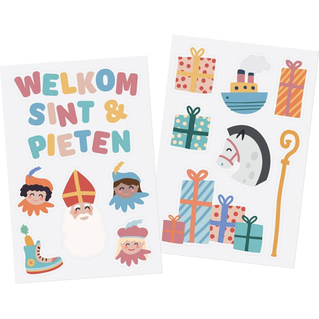 Raamstickers Welkom Sint & Pieten van Folat koop je bij Partywinkel