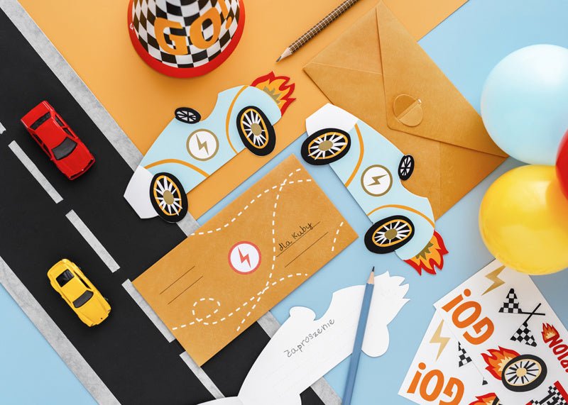 Race Stickers 6st van Partydeco koop je bij Partywinkel