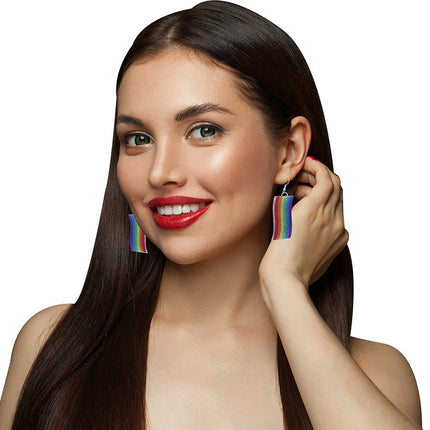 Rainbow earrings van Fiestas Guirca koop je bij Partywinkel