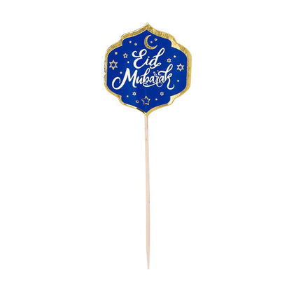 Ramadan Cocktailprikkers Eid Mubarak 12cm 12st van Boland koop je bij Partywinkel
