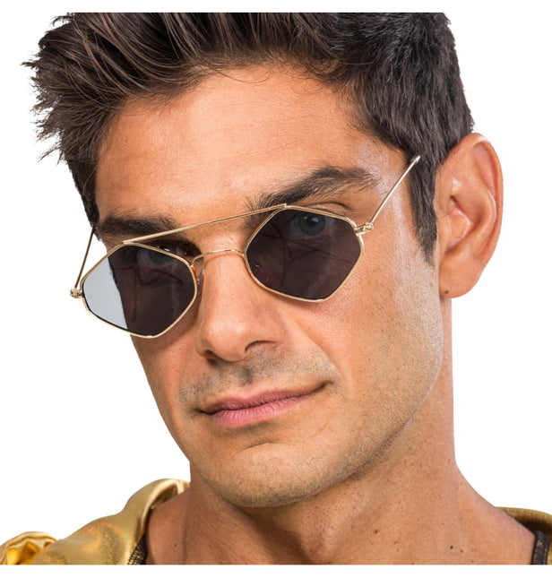 Rapper Bril – Met Metalen Ruitvormig Frame – 14 cm x 13,5 cm x 4,6 cm