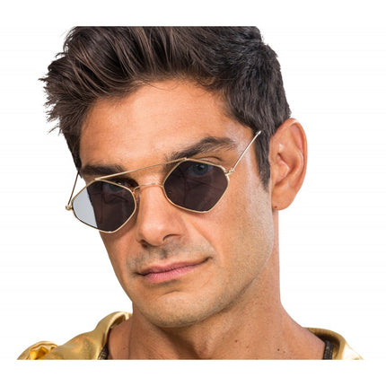 Rapper Bril – Met Metalen Ruitvormig Frame – 14 cm x 13,5 cm x 4,6 cm