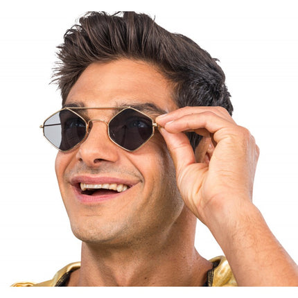 Rapper Bril – Met Metalen Ruitvormig Frame – 14 cm x 13,5 cm x 4,6 cm