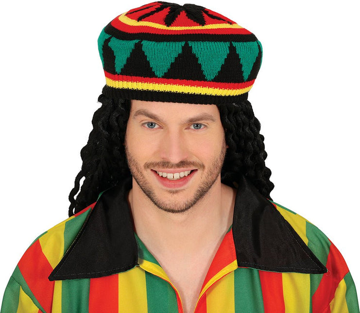 Rasta Muts Rood Groen van Fiestas Guirca koop je bij Partywinkel