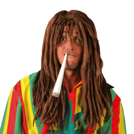 Rasta Pruik Bruin Lang van Fiestas Guirca koop je bij Partywinkel
