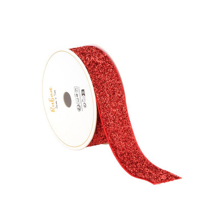 Rood Lint Glitter 25Mm 3m