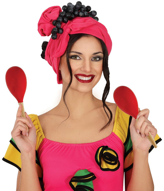 Red wooden maraca 20 cm van Fiestas Guirca koop je bij Partywinkel