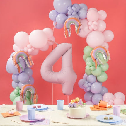 Regenboog Ballon Leeg 41cm van Partydeco koop je bij Partywinkel