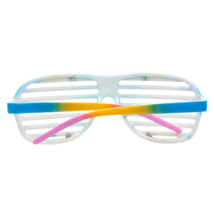 Regenboog Bril Gesptreept Glitters van Boland koop je bij Partywinkel