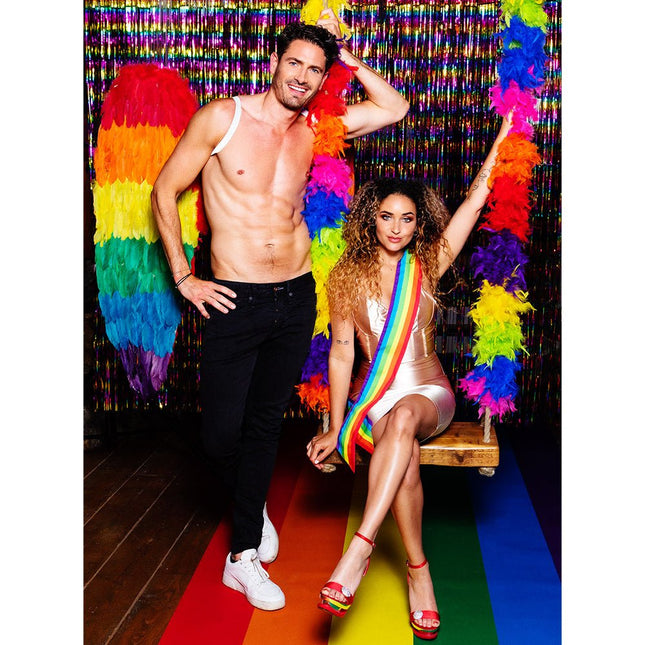 Regenboog Deurgordijn Metallic 2m van Boland koop je bij Partywinkel