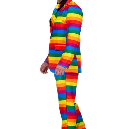 Regenboog Pak Heren 3 delig van Wilbers & Wilbers koop je bij Partywinkel