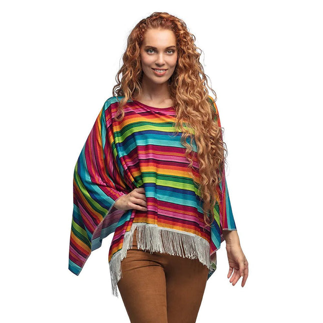 Regenboog Poncho van Boland koop je bij Partywinkel