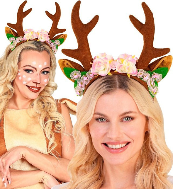 Rendier Haarband Bruin van Widmann koop je bij Partywinkel