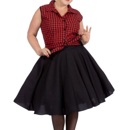 Rock N Roll 50S Jurk Zwart Rood Dames van Wilbers & Wilbers koop je bij Partywinkel