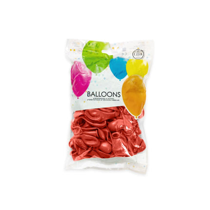 Rode Ballonnen Metallic 13cm 100st van WeFiesta koop je bij Partywinkel