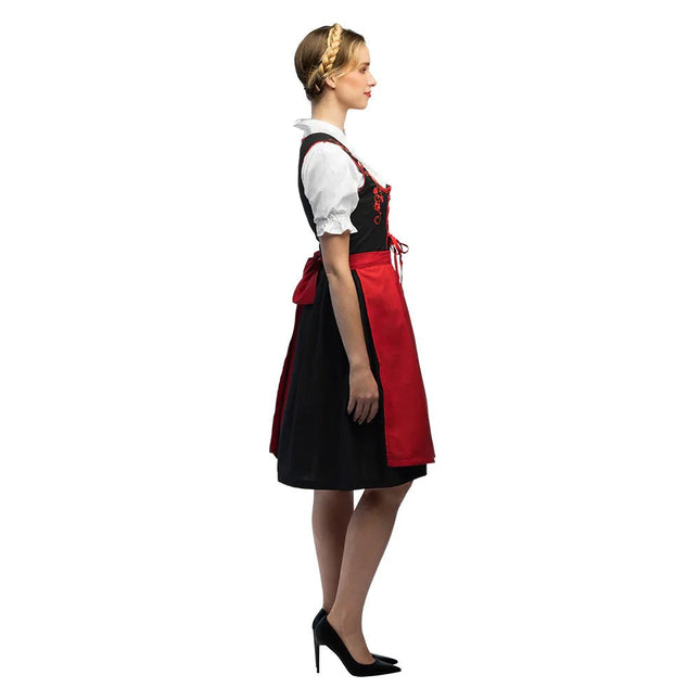 Rode Dirndl Jurk Oktoberfest Frau Fischer van Boland koop je bij Partywinkel