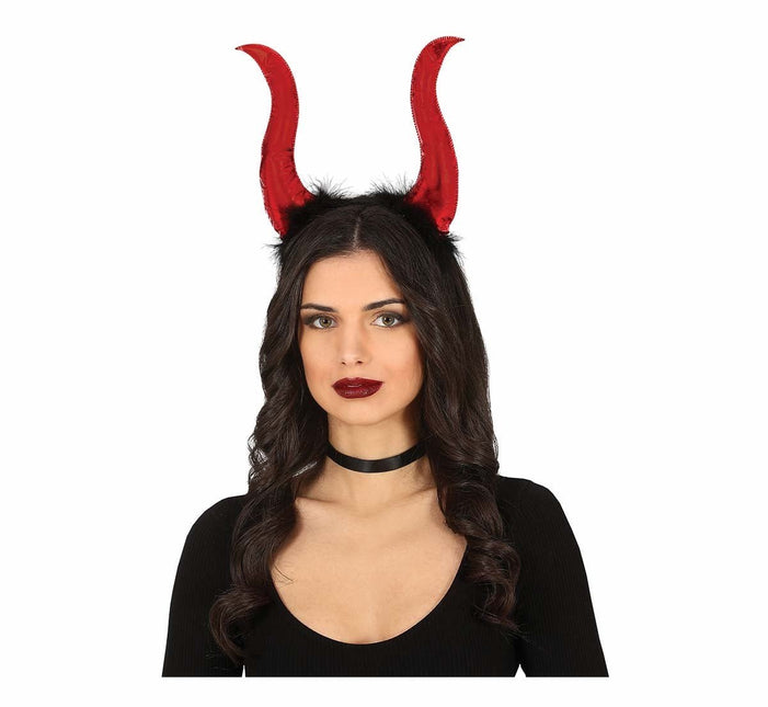 Rode Halloween Haarband Duivelhoorns van Fiestas Guirca koop je bij Partywinkel