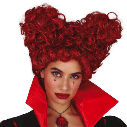 Rode Hart Pruik van Fiestas Guirca koop je bij Partywinkel