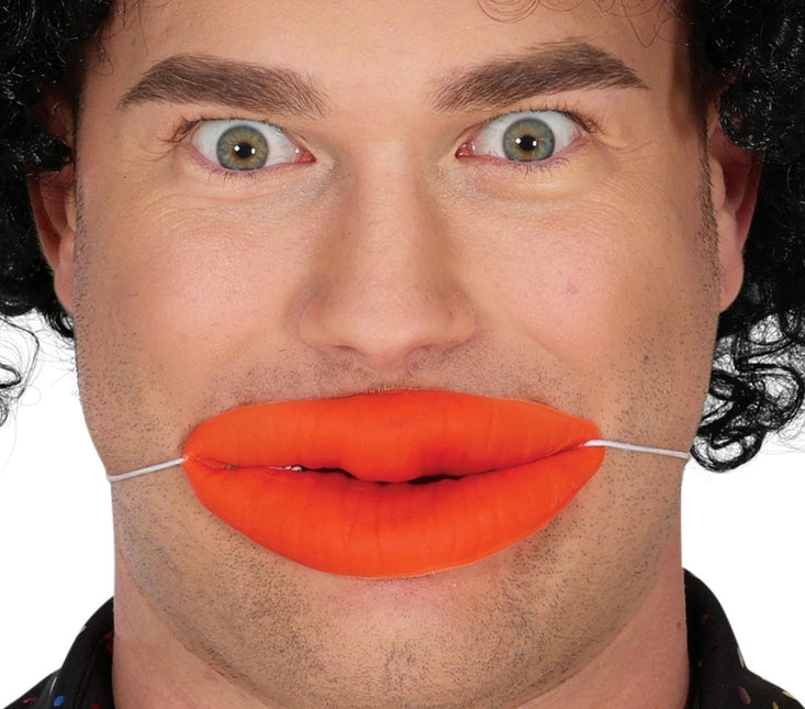 Rode Nep Lippen van Fiestas Guirca koop je bij Partywinkel