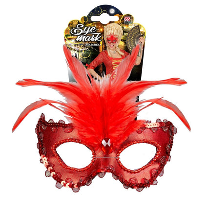 Rode Oogmasker Pailletten van Widmann koop je bij Partywinkel