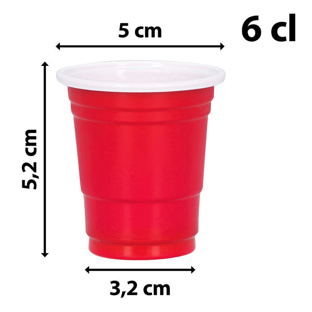 Rode Shotglaasjes 6cl 20st van Boland koop je bij Partywinkel