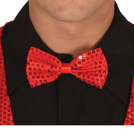 Rode Strik Glitter Paillet van Fiestas Guirca koop je bij Partywinkel