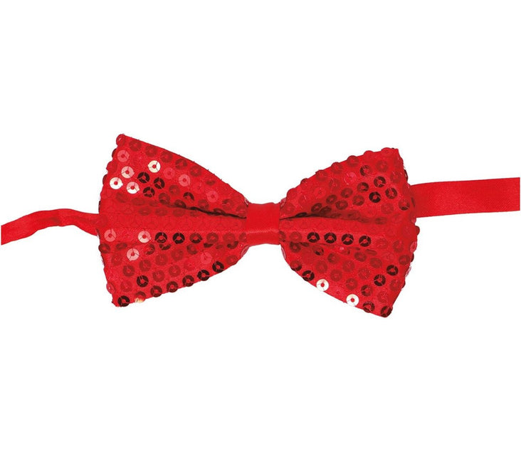 Rode Strik Glitter Paillet van Fiestas Guirca koop je bij Partywinkel