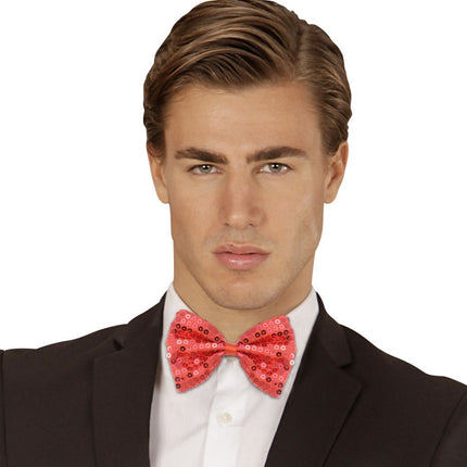 Rode Strik Pailletten van Widmann koop je bij Partywinkel