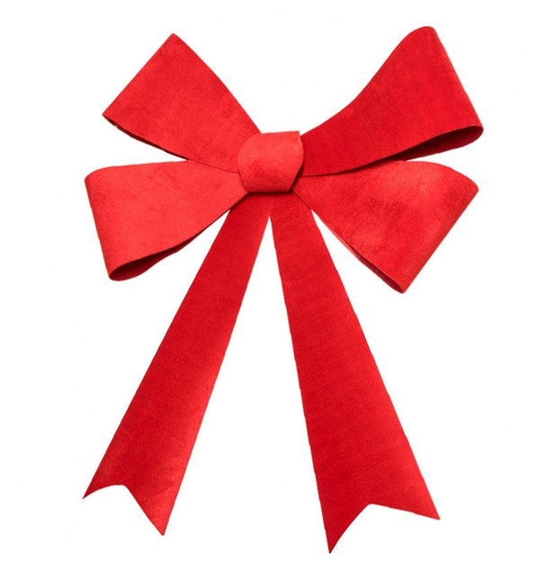 Rode Strik Velvet Groot 86cm van CHAKS koop je bij Partywinkel