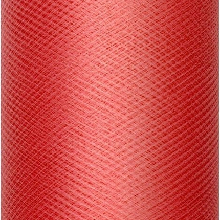 Rode Tule Rol 30cm 9m van Partydeco koop je bij Partywinkel