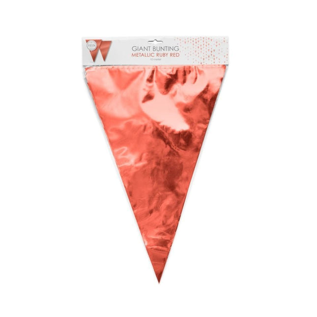 Rode Vlaggenlijn Metallic XL 10m van WeFiesta koop je bij Partywinkel