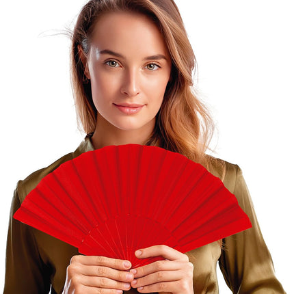 Rode Waaier van Fiestas Guirca koop je bij Partywinkel