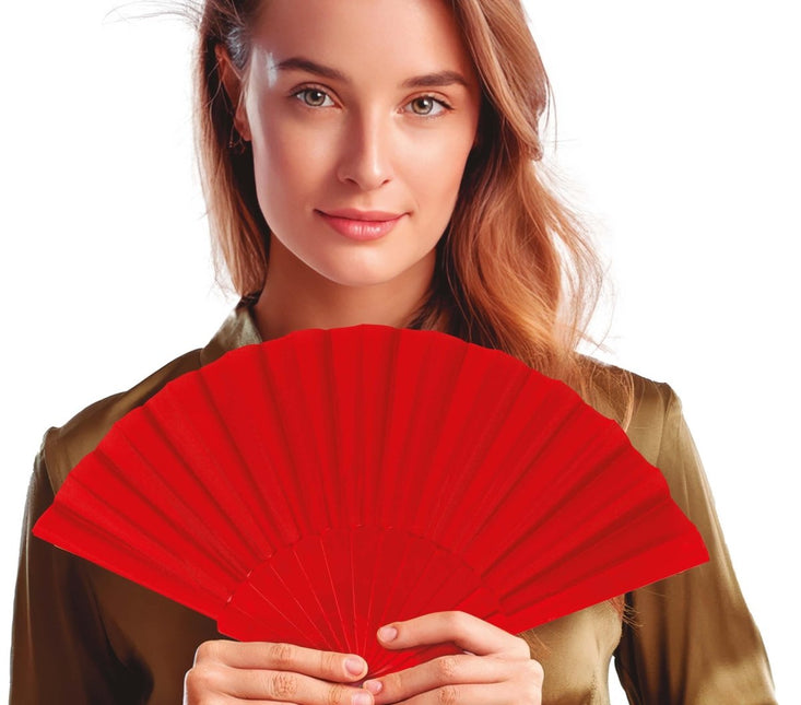 Rode Waaier van Fiestas Guirca koop je bij Partywinkel
