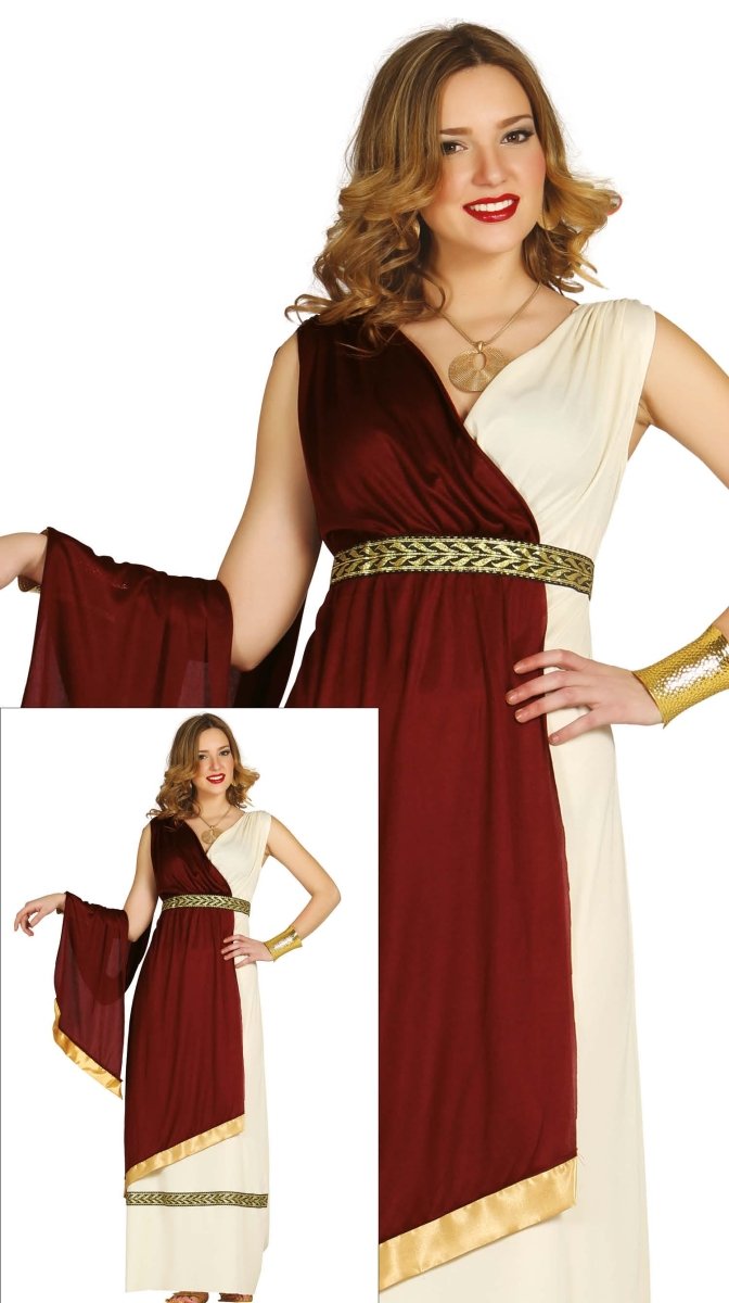 Romeinse Jurk Rood Dames – Partywinkel - Main Image