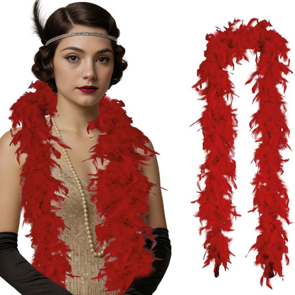 Rood Boa Veren 80gr van Fiestas Guirca koop je bij Partywinkel