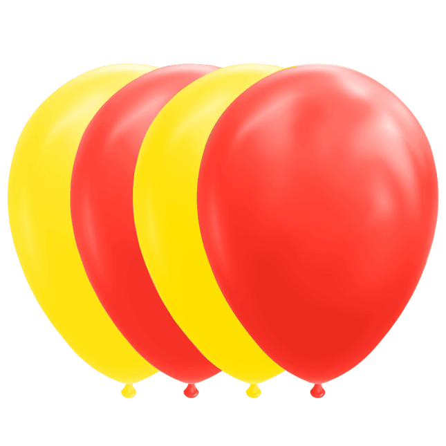 Rood Gele Ballonnen 30cm 10st van WeFiesta koop je bij Partywinkel